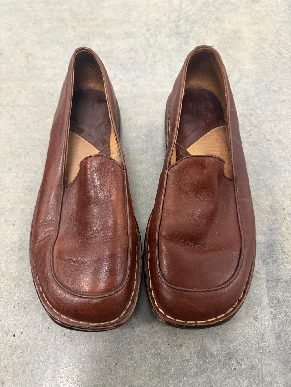 Born Vintage Brown Women's Leather Slip-On Loafers